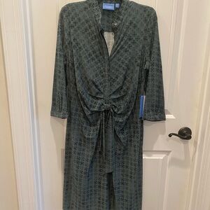 Vera Wang SimplyVera Blue Patterned Blouse